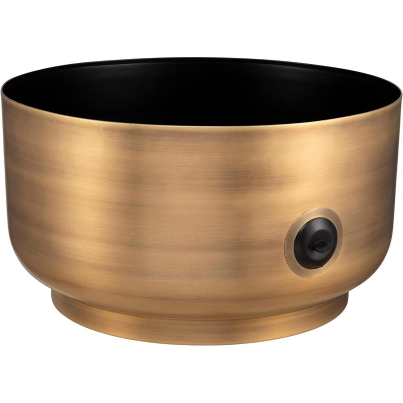 BIRDROCK HOME Decorative Footed Water Hose Holder Pot | Holds 100ft Hose | Ground Garden Box | Steel | Powdered Coated | Metal Hider | Outdoor or Indoor Use (Antique Bronze) | Bigbigmart.com