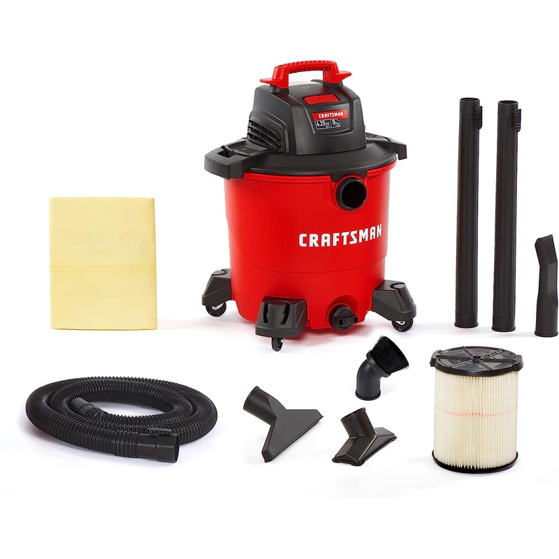 CRAFTSMAN CMXEVBE18690 9 Gallon 4.25 Peak HP Wet/Dry Vac, General Purpose Portable Shop Vacuum with Dusting Brush and Attachments, Red | Bigbigmart.com