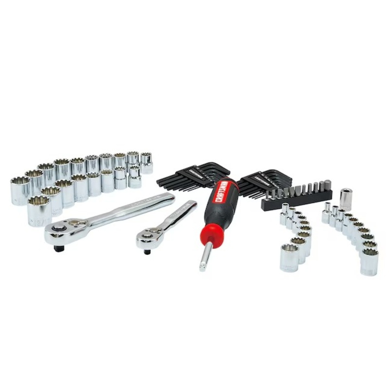 CRAFTSMAN VERSASTACK 68-Piece Standard (SAE) and Metric Chrome Mechanics Tool Set with Hard Case (CMMT45315) | Bigbigmart.com