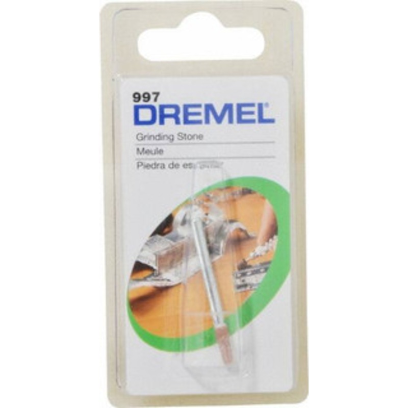 Dremel 3/32 Head Diam x 3/8 Thickness, B97, Flat Cone End, Aluminum Oxide Mounted Point Green 997 – 09023383