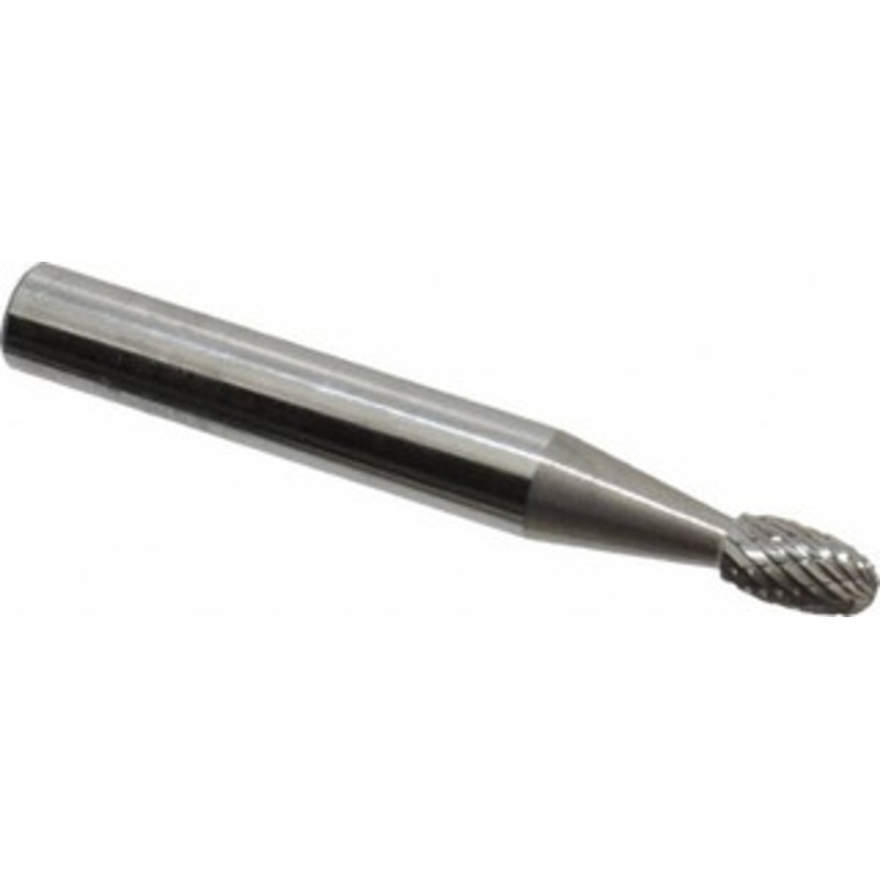 SGSPRO 3/16 Cut Diam, 1/4 Shank Diam, Carbide Double Cut Oval Burr Radius End, 5/16 LOC 13128 – 05291679