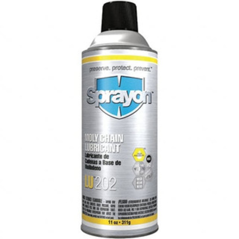 Sprayon Chain/Pin Lubricant SC0202000, 11 oz Aerosol Extreme Pressure Moly Chain & Cable Lubricant – 62-792-7