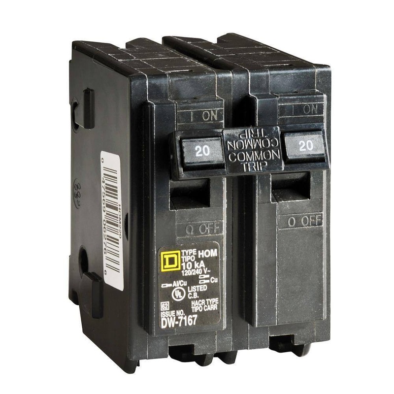 Square D HOM220CP6 Homeline 20 Amp 2-Pole Circuit Breaker (6-pack) | Bigbigmart.com