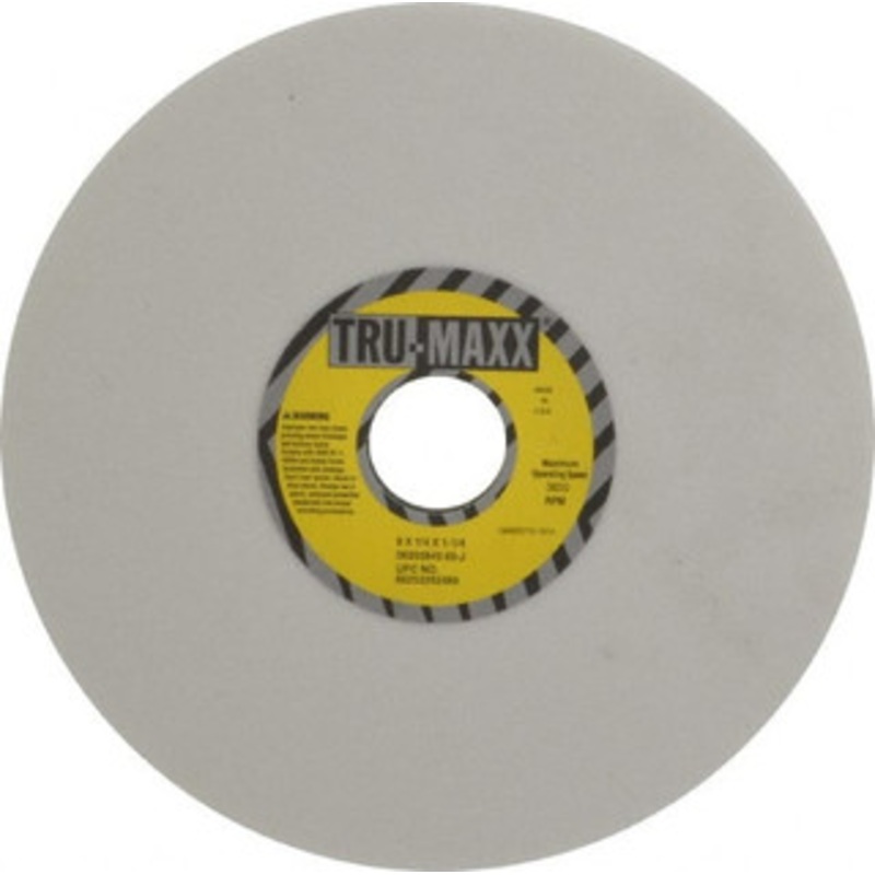 Tru-Maxx 8 Diam x 1-1/4 Hole x 1/4 Thick, J Hardness, 60 Grit Surface Grinding Wheel Aluminum Oxide, Type 1, Medium Grade, 3,600 Max RPM, Vitrified Bond, No Recess 66253292489 – 06293849