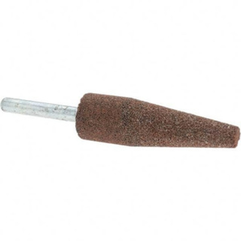 Value Collection 3/4 Head Diam x 2-1/2 Thickness, A1, Cone End, Aluminum Oxide Mounted Point Brown, Medium Grade, 60 Grit, 20,960 RPM BD-22150 – 43589852