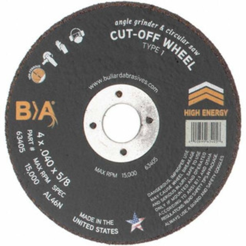 Value Collection 4 x 0.04, 5/8 Hole Aluminum Oxide Cutoff Wheel 19,000 Max RPM BD-KP10341 – 43577477