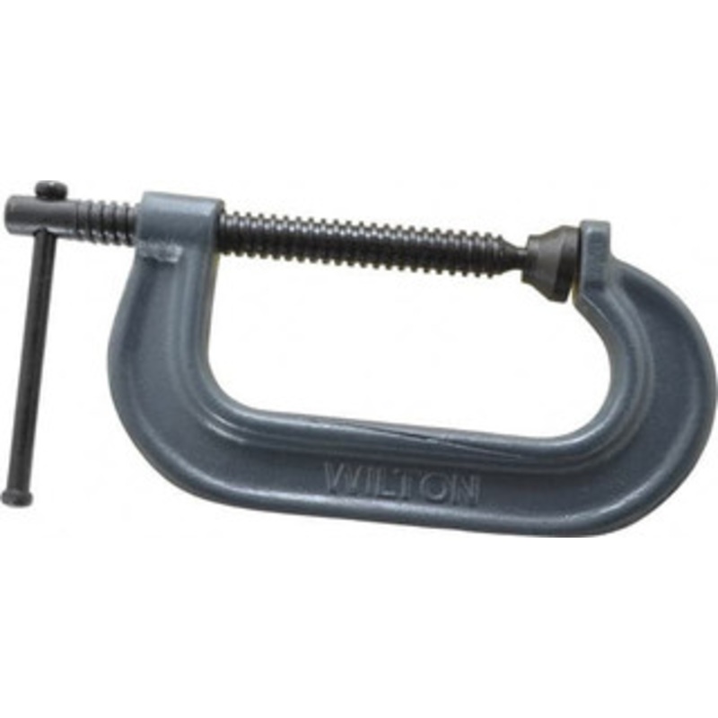 Wilton Regular-Duty 4 Max Opening, 2-5/16 Throat Depth, Forged Steel Standard C-Clamp 3,700 Lb Capacity, 0 Min Opening, Standard Throat Depth 14742 – 08104242