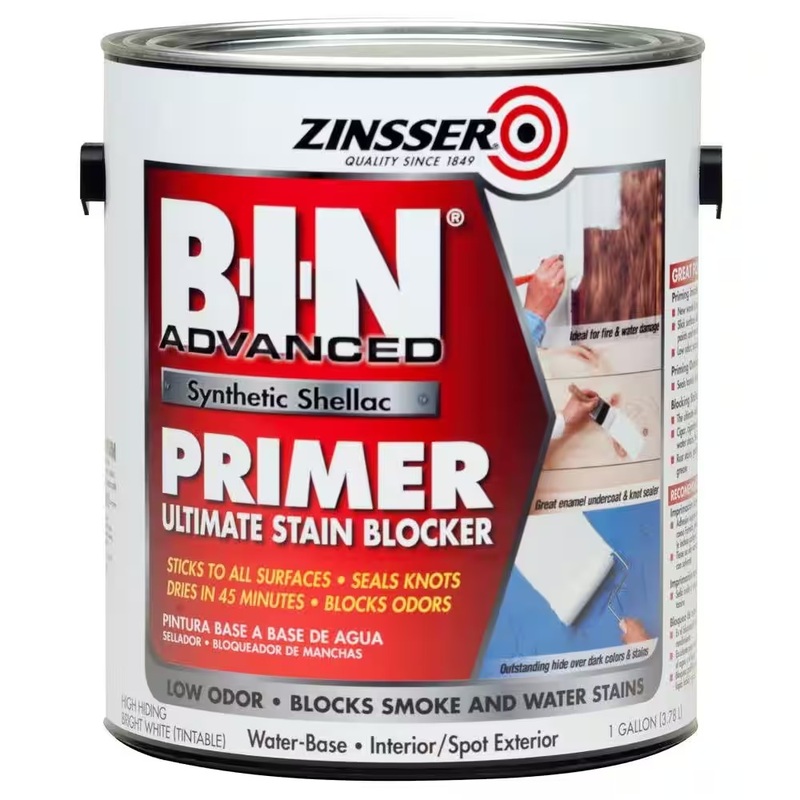 Zinsser 270976 B-I-N Advanced 1 gal. White Synthetic Shellac Interior/Spot Exterior Primer and Sealer (2-Pack) | Bigbigmart.com