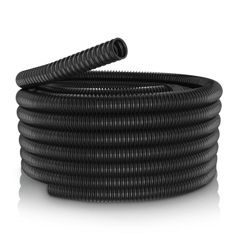 Alpine Corporation KFH100 1 in. I.D. x 100 ft. Multi-Use Pond Black Kink Free, Corrugated, Non-Kink Flexible PVC Tubing | Bigbigmart.com