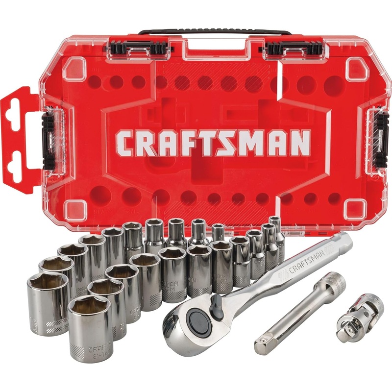 CRAFTSMAN Mechanics Tool Set, 1/4 Drive, SAE/Metric, 24 Piece (CMMT12028) | Bigbigmart.com