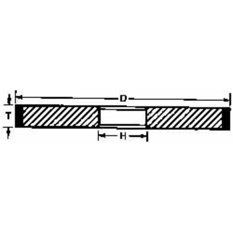 Made in USA 4 Diam x 1-1/4 Hole x 3/8 Thick, N Hardness, 220 Grit Surface Grinding Wheel Diamond, Type 1A1, Very Fine Grade 03569126 – 03569126