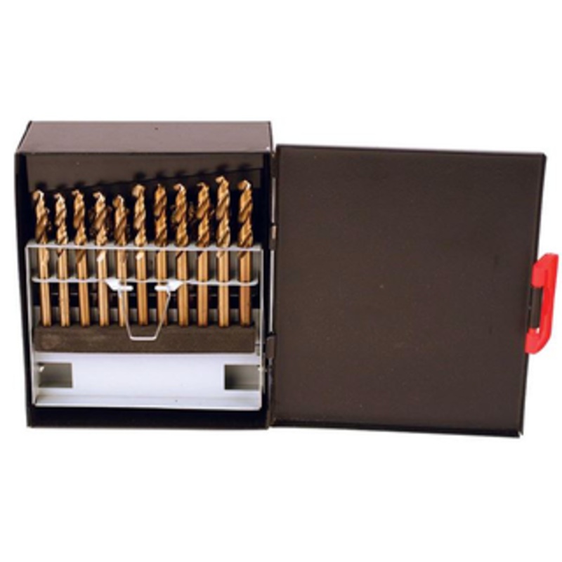 Precise 60 Piece Cobalt Heavy Duty Screw Machine Stub Length Twist Drill Set, #1 to #60 – A62-CO