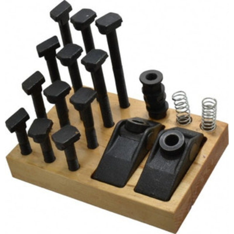 Value Collection 21 Piece Adjustable Fixturing Clamp Set with 5/8 T-Slot, 1/2-13 Stud Thread 400-8032 – 00094490
