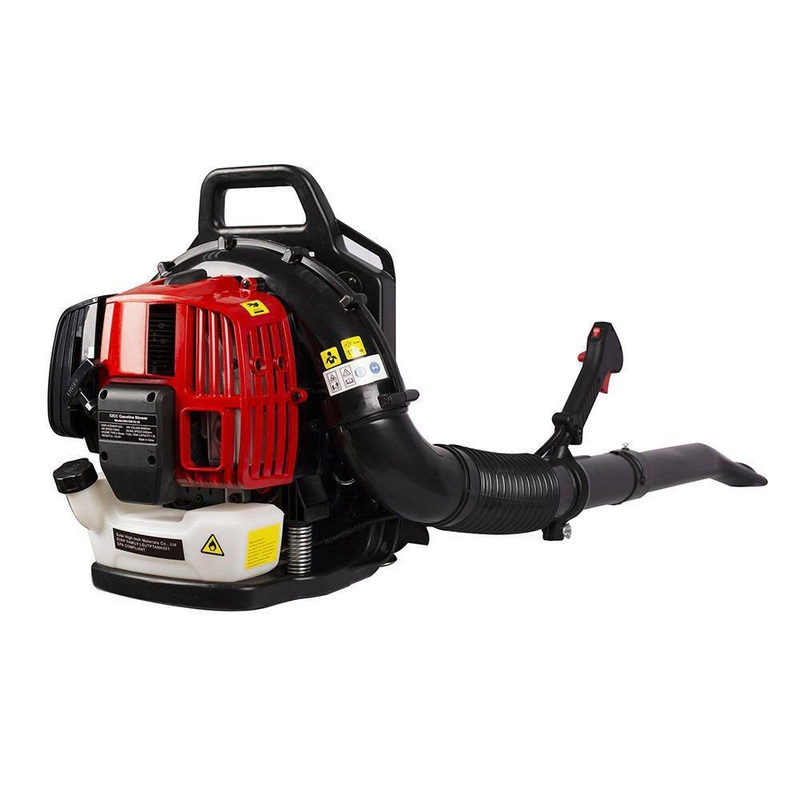 BTMWAY CXXRD-GI22235W465-Blower01 Black and Red 175 MPH 524 CFM 52cc 2-Cycle Gas Backpack Leaf Blower with Extended Tube. | Bigbigmart.com