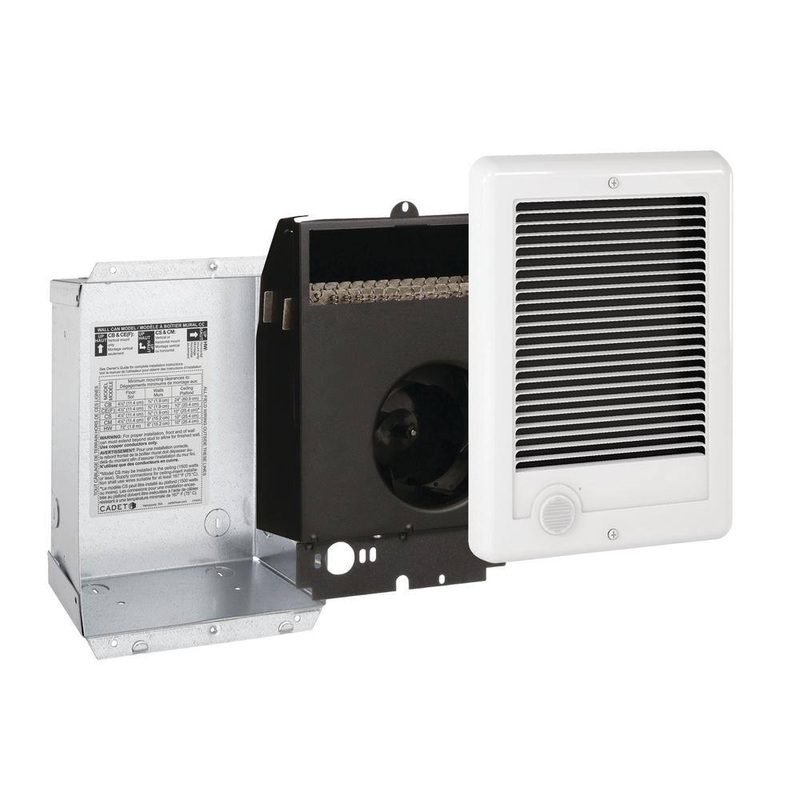 Cadet CSC072W 240-volt 750-watt Com-Pak In-wall Fan-forced Electric Heater in White | Bigbigmart.com