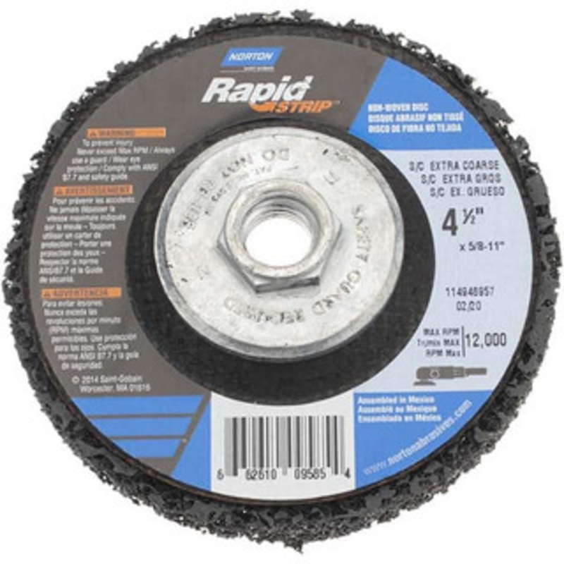 Norton 4-1/2 Wheel Diam, 1/2 Wheel Thickness, Type 27 Depressed Center Wheel Silicon Carbide, 12,000 Max RPM, Compatible with Angle Grinder, Drill, Flexible Shaft Motor & Straight Shaft Grinder 66261009585 – 06090773