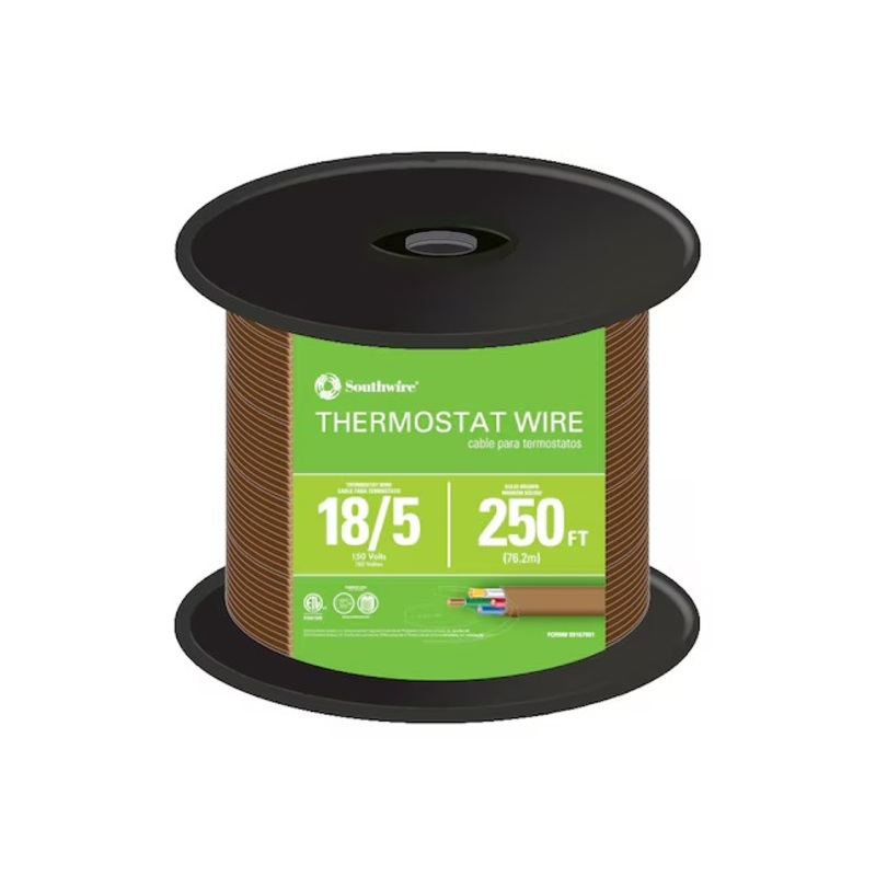 Southwire 64169644 250-ft 18 / 5 Solid Thermostat Wire ( By-the-roll ) | Bigbigmart.com