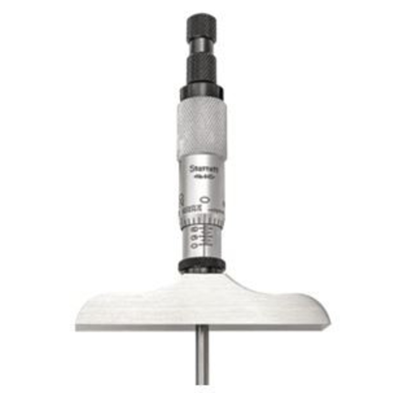 Starrett 445AZ-3RL Depth Micrometer 0-3 with 3 Base – 445AZ-3RL