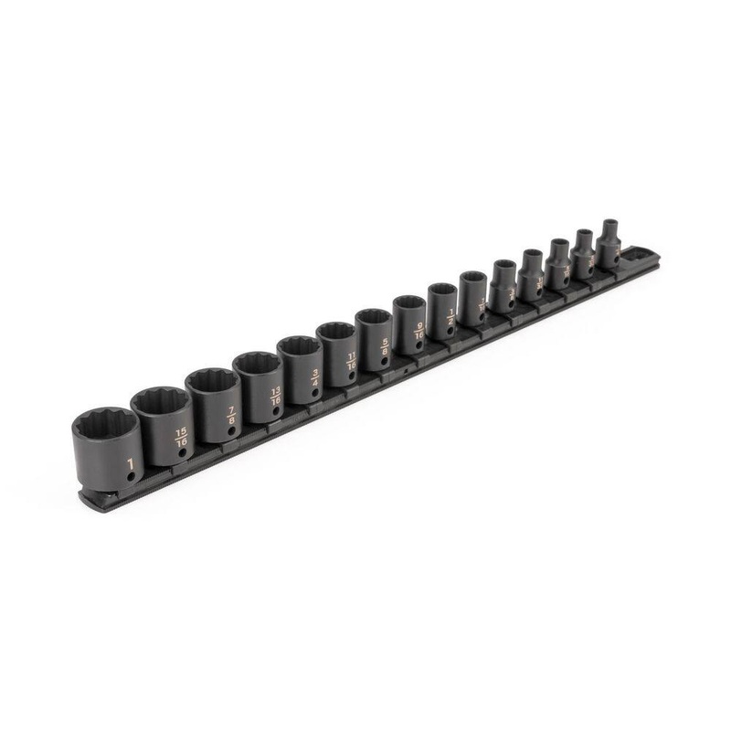 TEKTON SID91112 3/8 in. Drive 12-Point Impact Socket Set (15 – Piece) (1/4-1 in.) – Rails | Bigbigmart.com