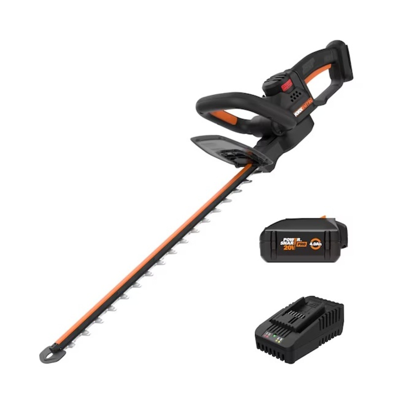 WORX WG263 Nitro Power Share 18-volt 22-in Battery Hedge Trimmer 4 Ah (Battery and Charger Included) | Bigbigmart.com