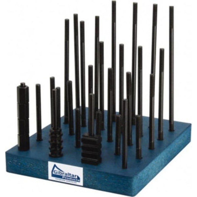 Gibraltar 38 Piece, 5/16-18 Stud, 3/8 T Slot, T Nut & Stud Kit 5/8 T-Slot Nut Width, 3, 4, 5, 6, 7, 8 Stud Lengths 20601G – 04805115